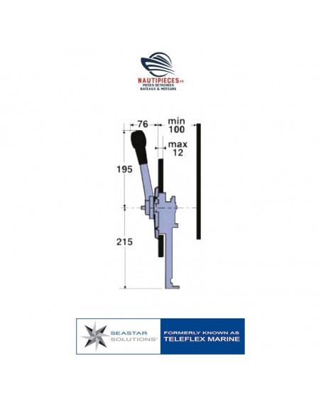 172103 boitier commande moteur voilier TELEFLEX 700SS ACCASTILLAGE DIFFUSION T75150 KENT MARINE SS300 USHIP 25754 VETUS AFSTZIJ