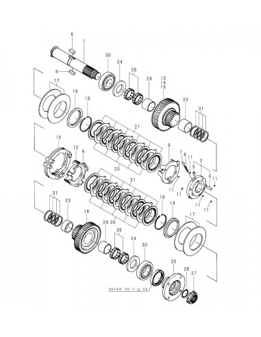 177020-03380 contre disque friction inverseur KANZAKI transmission YANMAR MARINE KBW20 KBW20-1 KBW21