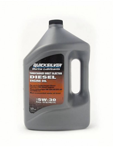 92-8M0089691 Bidon 4 litres huile synthétique 5W30 QUICKSILVER moteurs diesel VOLKSWAGEN MARINE TDI SDI 92-8M0069602