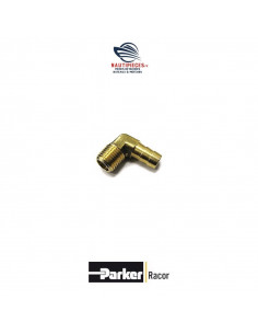 Raccord annelé coudé 1/4 NPT tuyau 10 mm