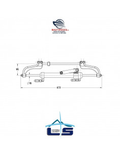2200596 2200696 Vérin VHM232H direction hydraulique moteur hors bord LS232C Lecomble & Schmitt 2