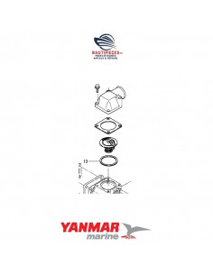 121850-49540 joint couvercle thermostat ORIGINE moteur YANMAR MARINE 4LH-TE 4LH-DTE 4LH-STE 4LH-HTE 4LHA-DTE 4LHA-HTE 4LHA-STE