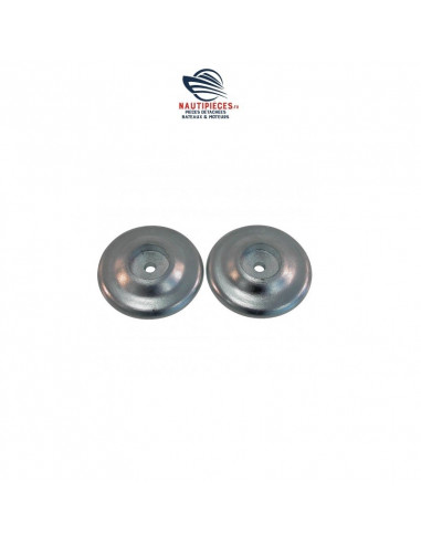P204399 Paire anode rosace gouvernail avec visserie ZINC D110MM CROSSEVEN SUPERMARINE ANO620 ANO900620