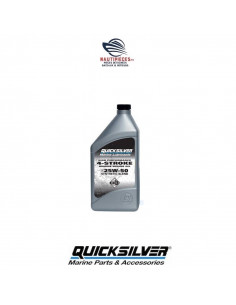 8M0096256 HUILE SYNTHETIQUE 25W50 QUICKSILVER moteurs VERADO BIDON 1 LITRE