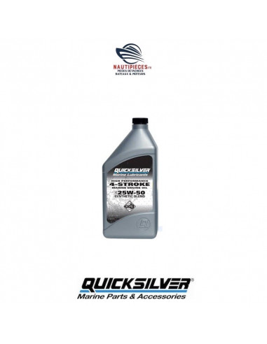 8M0096256 HUILE SYNTHETIQUE 25W50 QUICKSILVER moteurs VERADO BIDON 1 LITRE 8M0096256 HUILE SYNTHETIQUE 25W50 QUICKSILVER moteurs VERADO BIDON 1 LITRE