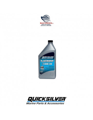 8M0086220 bidon huile moteur hors-bord minérale 1 litre 10W30 QUICKSILVER 858045QE1 HONDA TOHATSU MERCURY SUZUKI YAMAHA MARINE 8M0086220 bidon huile moteur hors-bord minérale 1 litre 10W30 QUICKSILVER 858045QE1 HONDA TOHATSU MERCURY SUZUKI YAMAHA MARINE