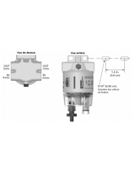 Ensemble de filtre à carburant diesel, séparateur de requête, pièce marine,  R20P, 62, 30, puce référentiel