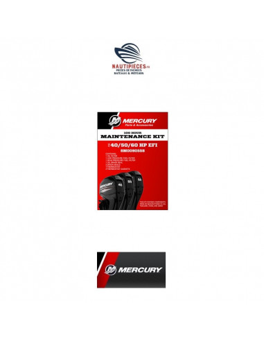 8M0090558 kit entretien service maintenance 100H ORIGINE moteurs hors-bord MERCURY MARINER F40EFI F50EFI F60EFI 4 cylindres