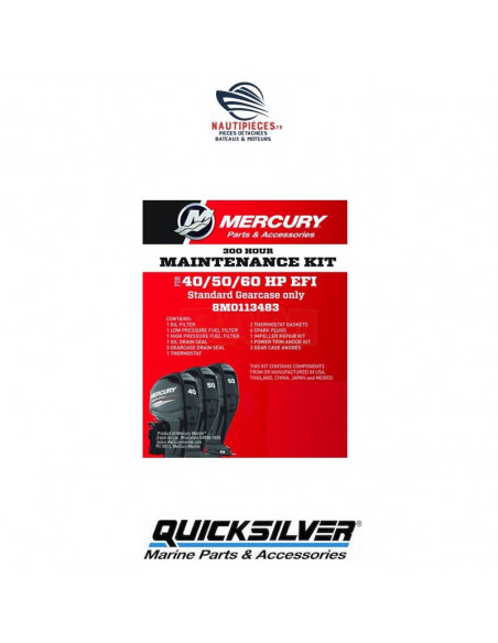 8M0113483 Kit entretien 300 heures moteur hors bord MERCURY MARINER F50EFI F60EFI 8M0113483