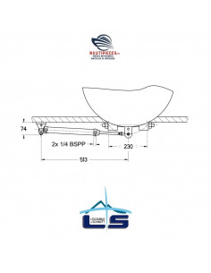 2200196 vérin direction hydraulique VHM 28 ST HBR Lecomble & Schmitt 2