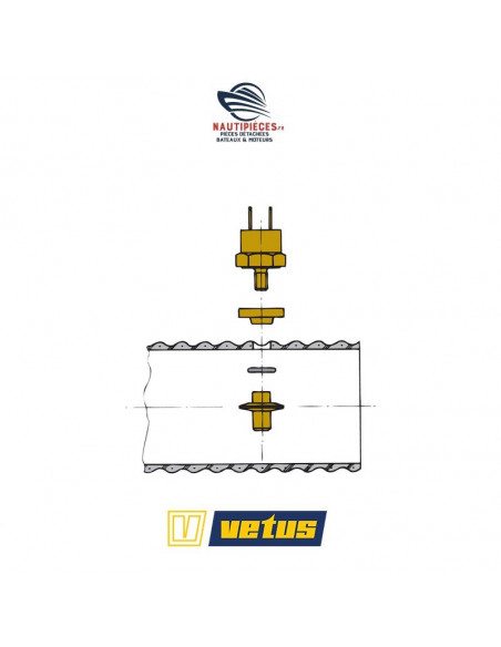 XHSH sonde alarme température tuyau échappement moteur VETUS DIESEL montage sur tuyau échappement STM9196