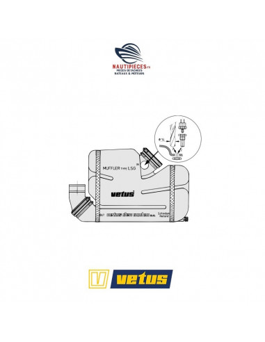 XHSM sonde alarme température pot échappement moteur VETUS DIESEL montage sur waterlock