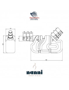 QWL00008NI pot échappement waterlock 9L tuyau 50/60/75 mm NANNI DIESEL 2