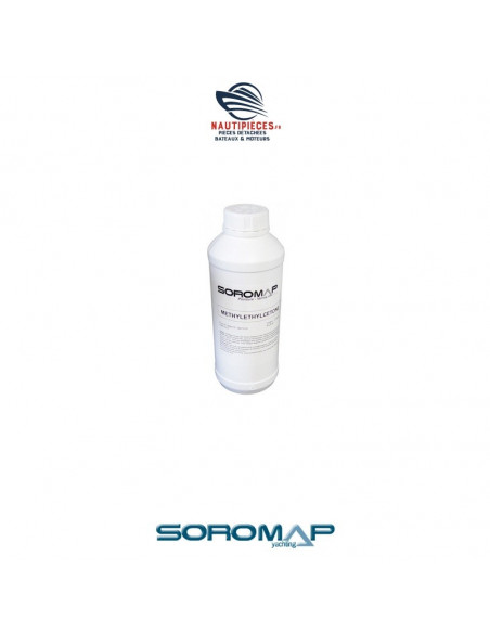 146330 bidon solvant méthyléthylcétone MEK SOROMAP préparation des tissus bateau pneumatique semi-rigide avant réparation