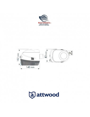 4507-7 pompe de cale automatique 750GPH SAHARA S750 ATTWOOD MARINE 4507-1 4507EC-1 4507EC-1