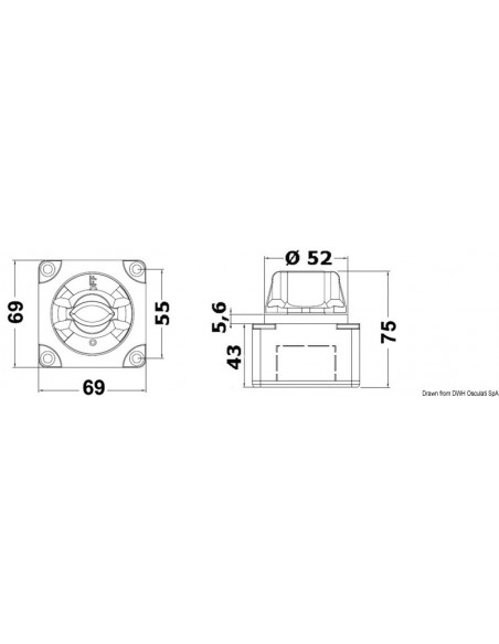 14.923.12 interrupteur coupleur de batteries mini 12V 24V 300A OSCULATI 14.923.02 14.923.12 interrupteur coupleur de batteries mini 12V 24V 300A OSCULATI 14.923.02