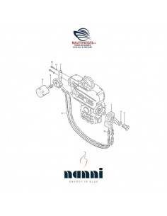 970300253 flexible ORIGINE filtre huile déporté moteur NANNI DIESEL 2.60HE 3.90HE 4.110HE