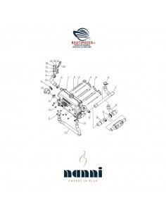 48300398 ECHANGEUR TEMPERATURE EAU REFROIDISSEMENT MOTEUR NANNI DIESEL N4.40 N4.50 N4.60 N4.65 4.200TD 4.220HE