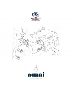 970310727 joint collecteur échappement échangeur température eau refroidissement moteur NANNI DIESEL N4.115 4.330TDI 4.340TDI