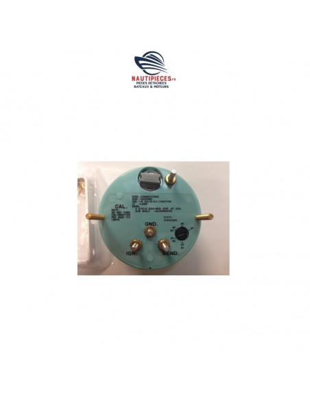 1968495 Compte-tours moteurs essence hors-bord et inboard, 0-7000 tr/min, 12 volts, fond blanc entourage chrome 1968495 Compte-tours moteurs essence hors-bord et inboard, 0-7000 tr/min, 12 volts, fond blanc entourage chrome