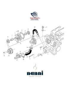 970144307 durite coudée pompe eau douce moteur NANNI DIESEL 144307 2.40HE 2.45HE 2.45ECO 2.50HE 3.75HE