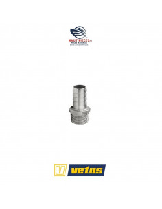 QA05ME-20 raccord annelé droit 3/4 inox tuyau 20 mm ASI 316 VETUS