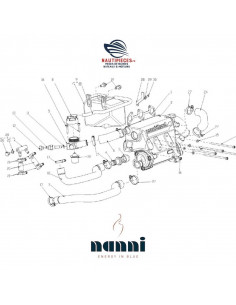 970313799 joint collecteur échappement échangeur température eau refroidissement ORIGINE moteur NANNI DIESEL N3.21