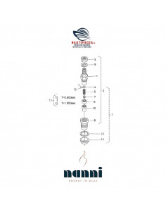 970313383 injecteur complet moteur NANNI DIESEL 2.45HE 2.50HE 3.75HE N2.10 N2.14 N3.21 970142109 970307388 970307587 970302826