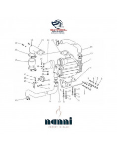 970311189 joint entrée air refroidisseur suralimentation moteur NANNI DIESEL 4.380TDI 4.390TDI T4.155