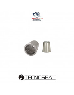00403E Anode conique embout arbre hélice zinc radice 6 pans HEXAGONAL TECNOSEAL D40MM