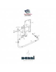 970307155 tuyau flexible pompe vidange huile manuelle ORIGINE carter moteur NANNI DIESEL 2.60HE