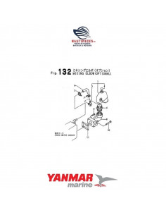 128370-13610 pipe coude échappement 4 vis ORIGINE moteurs YANMAR MARINE 2GM 2GM20 3GM 3HM 3HM35 2YM15 3GM 3GM30 3YM20 3YM30