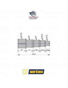 HA3060 réducteur plastique tuyau 30 à 60 mm VETUS flute synthétique 2