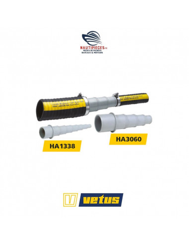 HA1338 réducteur plastique tuyau 13 à 38 mm VETUS flute synthétique