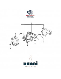 970312938 joint pompe circulation eau douce bloc moteur NANNI DIESEL 6.420TDI T6.300