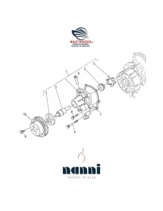 970302753 joint pompe circulation eau douce bloc moteur NANNI DIESEL 3.100HE 3.110HE 4.150HE
