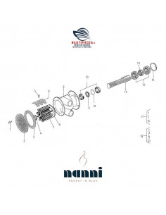 970307481 roulement arbre pompe eau mer ORIGINE moteur NANNI DIESEL N4.50 4.220HE 5.280HE