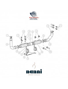 48328126 durite filtre eau mer refroidisseur huile ORIGINE moteur NANNI DIESEL T4.205 T4.230 T4.270