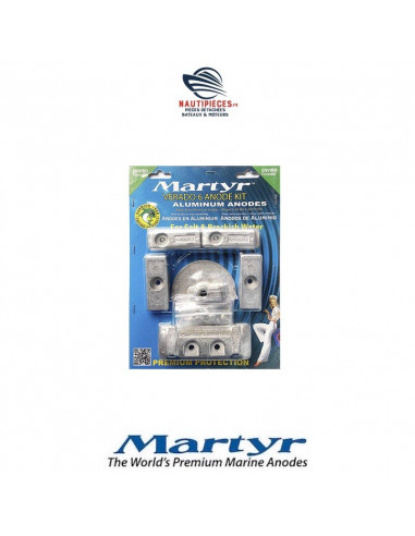 CMVERADO6KITA kit anode alu MARTYR moteur hors-bord MERCURY MARINER verado L6 6 cyl 200 à 300 cv 8M0058677 8M0058684 8M0126670