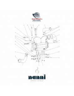 48328140 durite sortie eau de mer échangeur température refroidissement ORIGINE moteur NANNI DIESEL T4.165 T4.180 T4.200