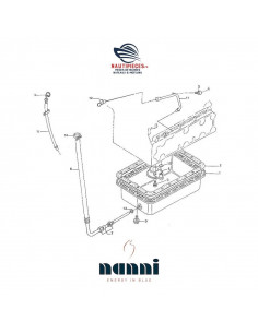 970307102 joint carter d'huile ORIGINE moteur NANNI DIESEL N3.30 3.100HE 3.110HE