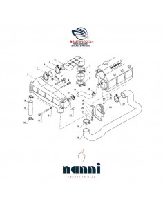 48328075 durite turbo / échangeur air moteur NANNI DIESEL N4.115 N4.140 4.330 TDI