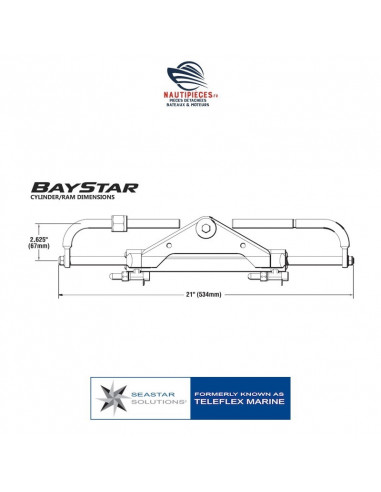HC4645-3 vérin direction hydraulique moteurs hors-bord TELEFLEX SEASTAR BAYSTAR HC4645H