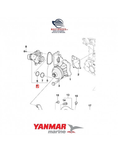 165001-44440 kit thermostat ORIGINE moteur diesel YANMAR MARINE base BMW 4BY 4BY2 4BY3 6BY 6BY2 6BY3 165000-69680 165001-35710