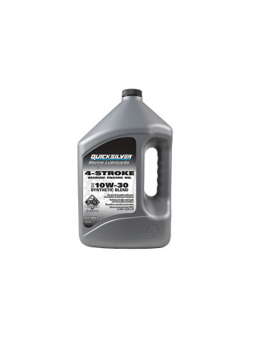 8M0152564 bidon 4 litres huile 10W30 QUICKSILVER moteur hors-bord MERCURY 4 TEMPS VERADO SEAPRO PRO XS 8M0206996