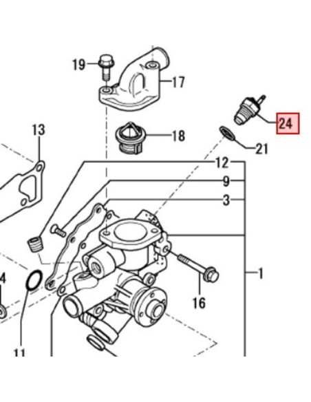 128990-44500 sonde alarme température ORIGINE moteur diesel YANMAR MARINE 2YM15 3YM20 3YM27A 3YM30R 3YM30AE