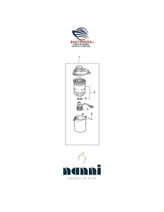 970313800 filtre gasoil complet ORIGINE moteurs NANNI DIESEL T4.165 T4.180 T4.200