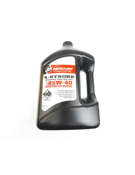 92-8M0086227 huile synthétique 25W40 QUICKSILVER moteurs 4 temps EFI BIDON 4 LITRES 858053QE1 8M0206956