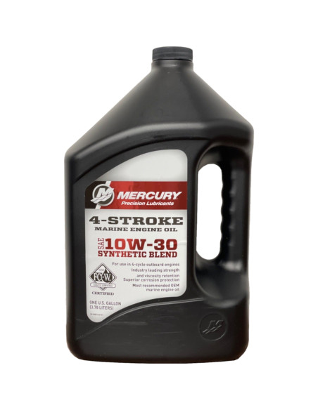 8M0152564 bidon 4 litres huile 10W30 QUICKSILVER moteur hors-bord MERCURY 4 TEMPS VERADO SEAPRO PRO XS 8M0206996