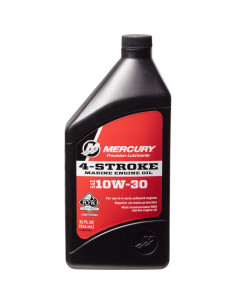 8M0086220 bidon huile moteur hors-bord minérale 1 litre 10W30 QUICKSILVER 858045QE1 HONDA TOHATSU MERCURY SUZUKI YAMAHA MARINE
